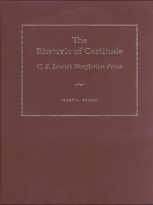 cover image of The Rhetoric of Certitude